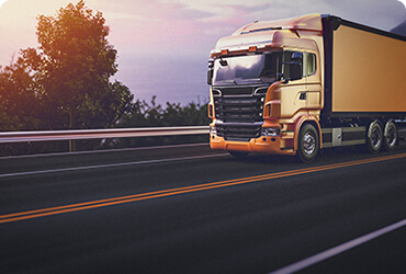 road freight truck on route